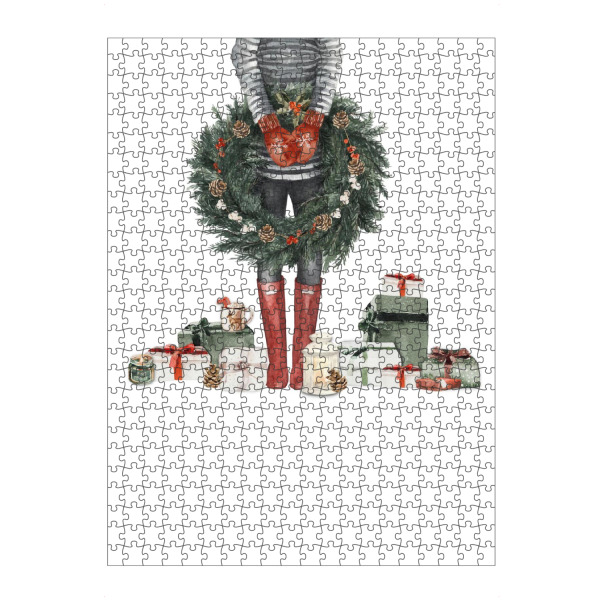 Puzzle Ravensburger "Cottage Christmas Girl" artboxONE - Für Kinder,Weihnachten,Für Mama,Für Papa