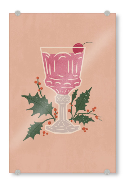 Acrylglasbild "Sugar cherry plum drink" artboxONE - Essen & Trinken,Weihnachten,Essen & Trinken / Alkohol