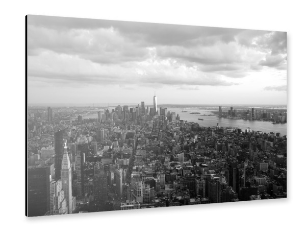 Alu-Dibond "Manhattan from above" 30x20 cm artboxONE