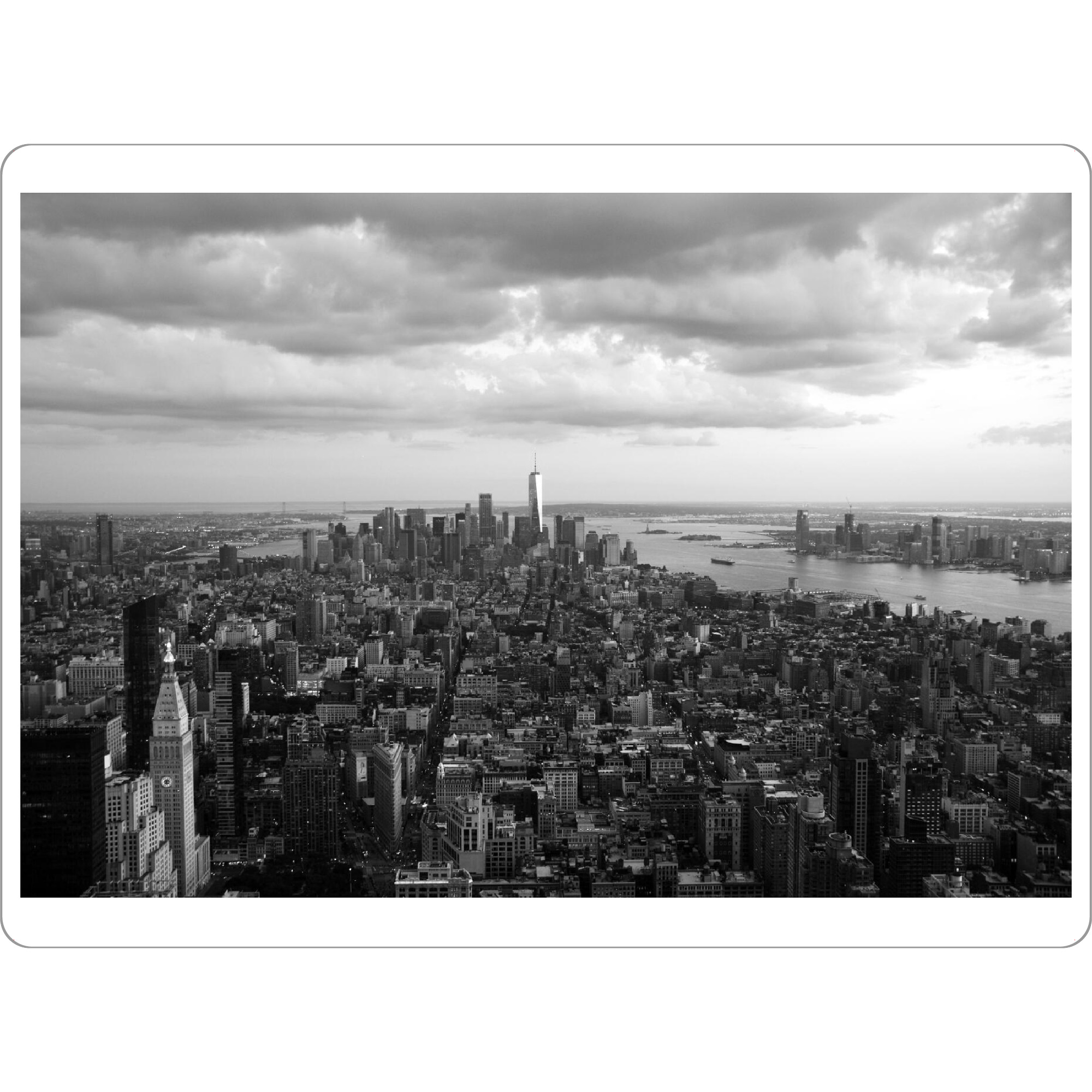 Tischset "Manhattan from above" artboxONE - Städte / New York,Reise,Schwarzweiß,Architektur,Reise / Länder