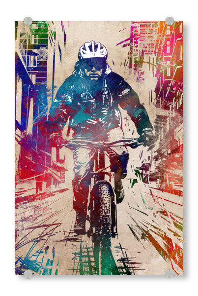 Acrylglasbild "Citybike Sportart I" artboxONE - Sport,Sport / Sommerspiele - Fahrrad,Fahrrad,Stadtrad,Sport,Grafik