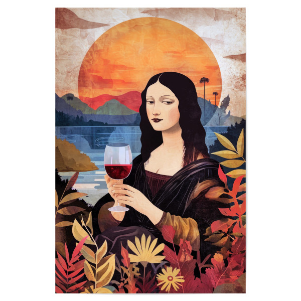 Poster 30x20 cm "Lisa Chillout-Porträt" artboxONE - Menschen - Lisa,Mona lisa,Porträt,Chillen,Entspannen,Frau