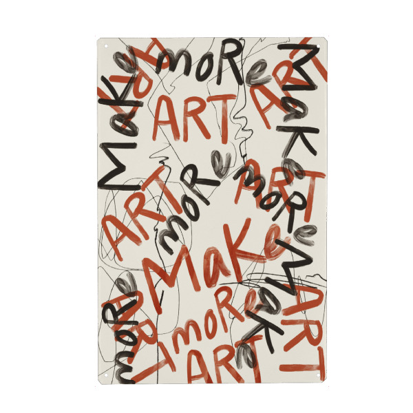 Holzbild "Machen Sie mehr Kunst" artboxONE - Typografie,Abstrakt,Streetart - Kunst,Künstler,Kunst,Künstler,Streetart,Zitat,Urban,Abstrakt,Abstrakt