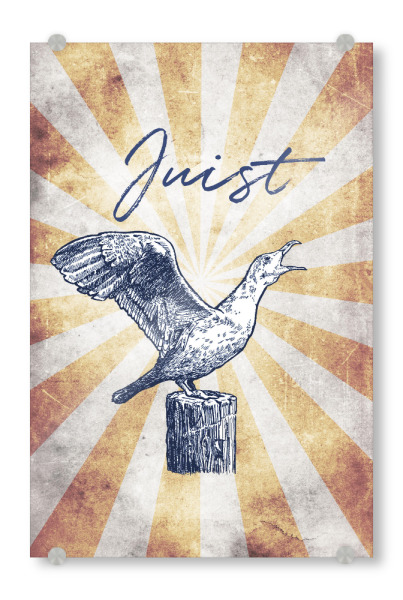 Acrylglasbild "Juist vintage" artboxONE - Reise,Tiere,Reise / Strand und Meer,Reise / Länder