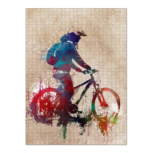 Puzzle Ravensburger "Fahrradsportkunst N" artboxONE - Sport,Sport / Motivation - Fahrrad,Radfahren,Fahrrad,Biker,Radfahrer,Grafik,Sport