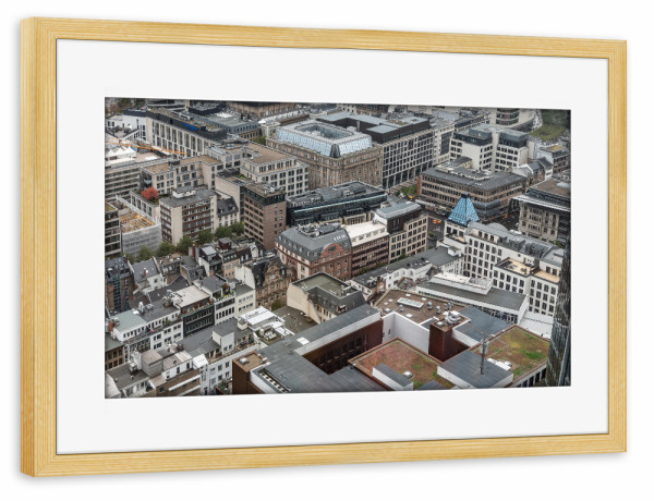 Poster mit Rahmen kiefer "Frankfurts Glanz Architektur" artboxONE - Architektur,Städte / Frankfurt,Reise / Länder
