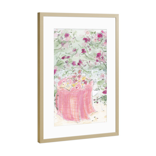 Poster mit Rahmen Gold "Limonadenparty" artboxONE - Natur,Floral,Abstrakt,Für Mama,Essen & Trinken / Obst & Gemüse