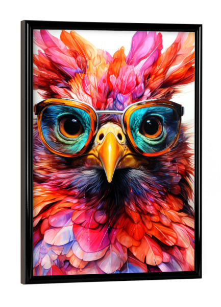 Poster mit schwarzem Rahmen "Crazy Eagle Tierkunst B" artboxONE - Tiere - Adler,Vogel,Tier,Tiere,Grafik,Illustration