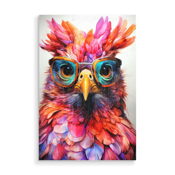 Holzbild "Crazy Eagle Tierkunst B" artboxONE - Tiere - Adler,Vogel,Tier,Tiere,Grafik,Illustration