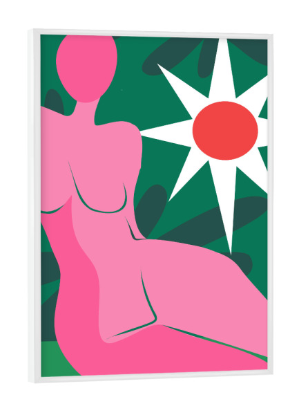 Poster mit weißem Rahmen "Rosa Träumerei" artboxONE - Abstrakt