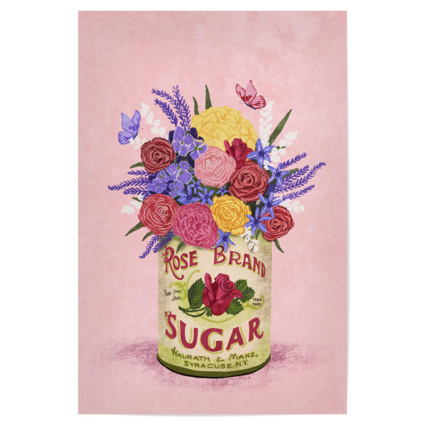 Poster 30x20 cm "Blumen in einer vintage Dose" artboxONE - Natur,Floral,Essen & Trinken,Für Mama