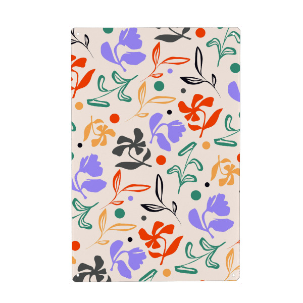 Metall Poster "Doodle-Garten" artboxONE - Floral
