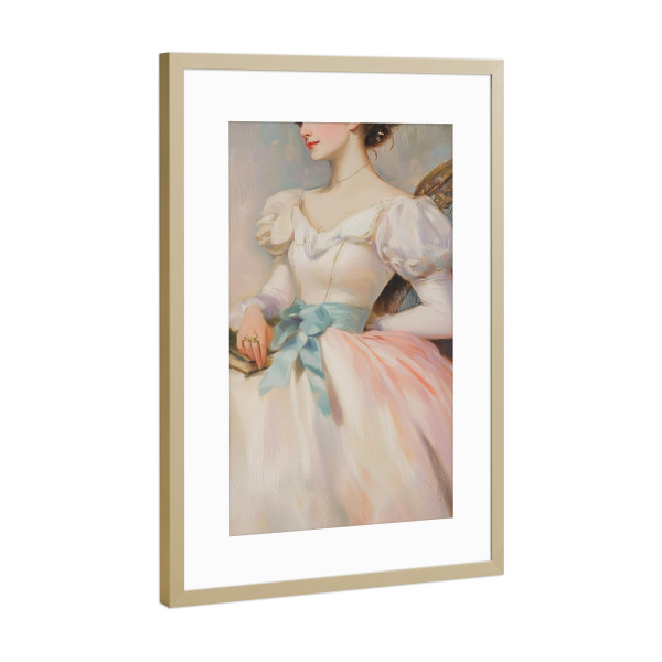 Poster mit Rahmen Gold "Viktorianisches Kleid" artboxONE - Film,Menschen,Liebe,Fashion,Für Mama