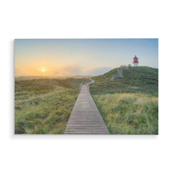 Holzbild "Quermarkenfeuer Norddorf auf Amrum" artboxONE - Reise,Architektur,Reise / Strand und Meer
