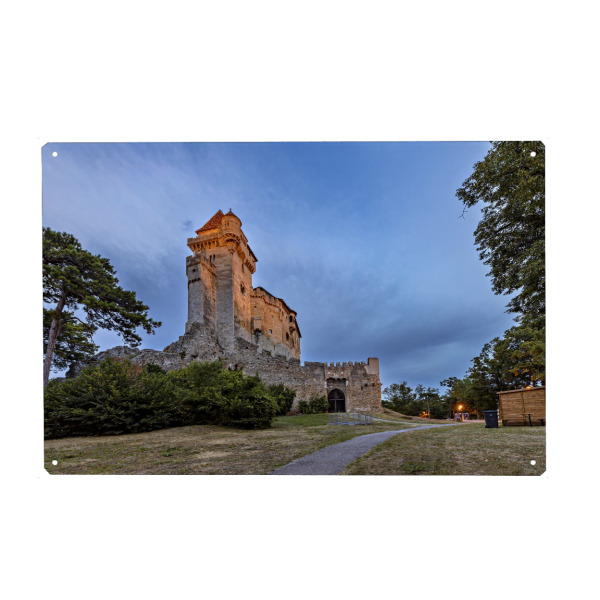 Holzbild "Burg Liechtenstein Wien" artboxONE - Architektur - Burg liechtenstein,Liechtenstein,Maria enzersdorf,österreich,Burg,Mittelalter,Ritterburg