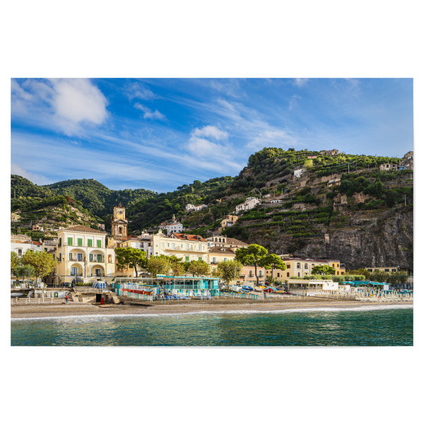Poster 30x20 cm "Blick auf den Strand von Minori" artboxONE - Natur,Reise,Architektur,Reise / Strand und Meer,Reise / Länder