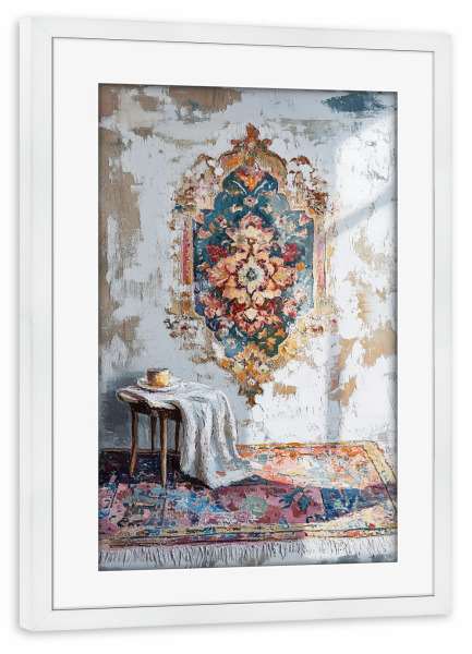 Poster mit Rahmen weiß "Struktur Vintage Home" artboxONE - Natur,Floral,Abstrakt