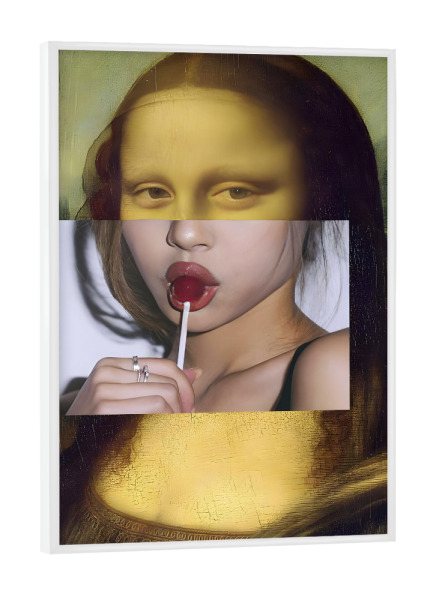 Poster mit weißem Rahmen "Mona Lolli" artboxONE - Menschen,Lustig