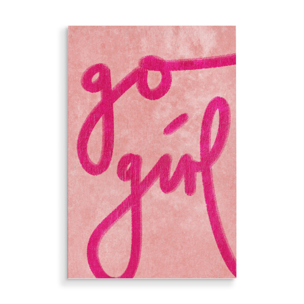 Holzbild "Go Girl" artboxONE - Typografie,Für Kinder,Liebe,Fashion,Für Mama