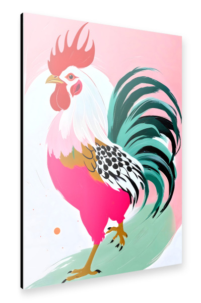 Alu-Dibond "Rooster" 30x20 cm artboxONE