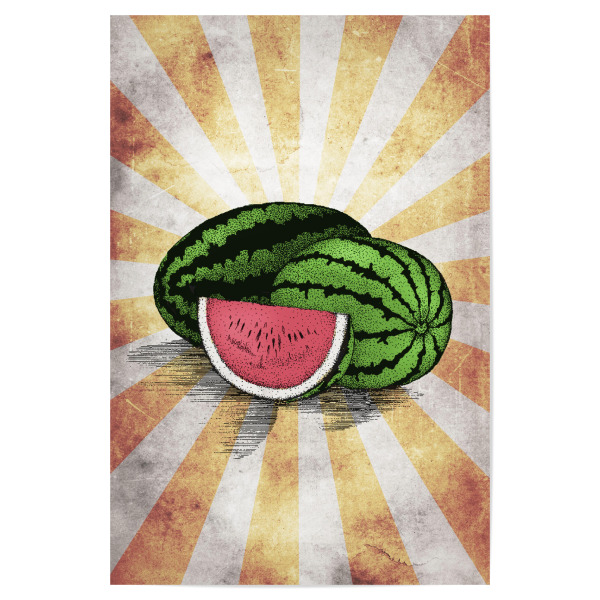 Poster 30x20 cm "Watermelon retro" artboxONE - Essen & Trinken,Essen & Trinken / Obst & Gemüse