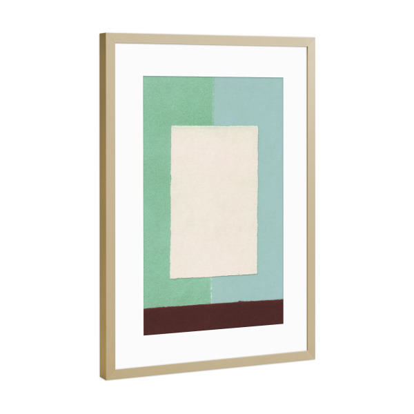 Poster mit Rahmen Gold "Galitsyna - Geometry - Green" artboxONE - Abstrakt,Geometrie