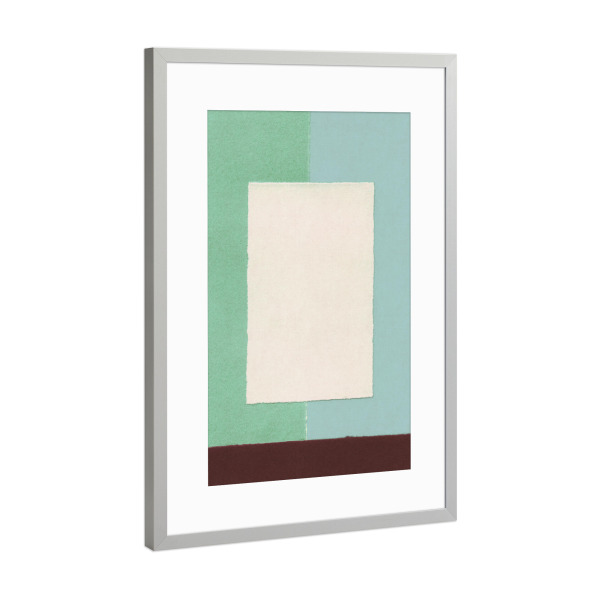 Poster mit Rahmen Silber "Galitsyna - Geometry - Green" artboxONE - Abstrakt,Geometrie