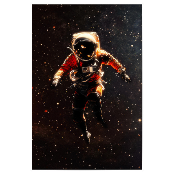 Poster 30x20 cm "Ein Astronaut im Weltraum" artboxONE - Für Kinder,Fiktion,Für Papa,Galaxy