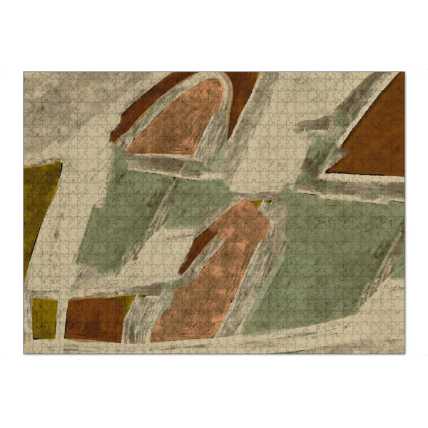 Puzzle Ravensburger "Shifted Fields" artboxONE - Abstrakt,Für Mama,Für Papa - Abstract,Kunst,Beige,Pastell,Abstrakte kunst,Dekorative kunst
