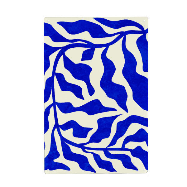 Holzbild "Indigo-Eleganz" artboxONE - Floral