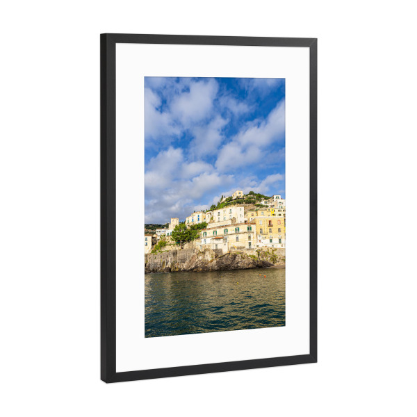 Poster mit Rahmen Schwarz (Metallic) "Minori Häuser" artboxONE - Natur,Reise,Architektur,Reise / Strand und Meer,Reise / Länder