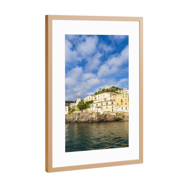 Poster mit Rahmen Kupfer "Minori Häuser" artboxONE - Natur,Reise,Architektur,Reise / Strand und Meer,Reise / Länder