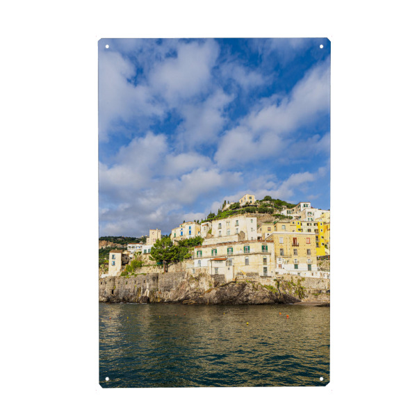 Metall Poster "Minori Häuser" artboxONE - Natur,Reise,Architektur,Reise / Strand und Meer,Reise / Länder