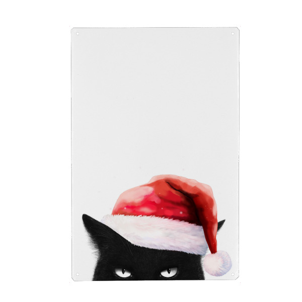 Holzbild "Böser Weihnachtsmann" artboxONE - Für Kinder,Tiere,Comic,Weihnachten,Lustig