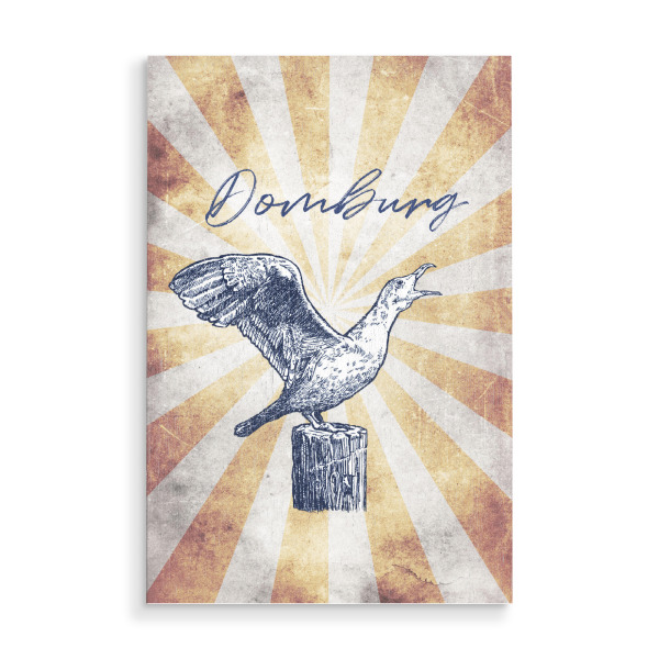 Holzbild "Domburg vintage" artboxONE - Reise,Tiere,Reise / Strand und Meer,Reise / Länder