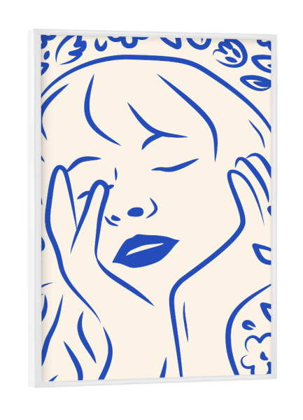 Poster mit weißem Rahmen "Sanfter Blumentraum" artboxONE - Floral,Menschen,Für Mama