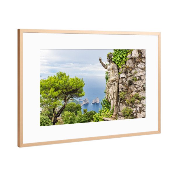 Poster mit Rahmen Kupfer "Die Insel Capri" artboxONE - Natur,Reise,Architektur,Reise / Strand und Meer,Reise / Länder