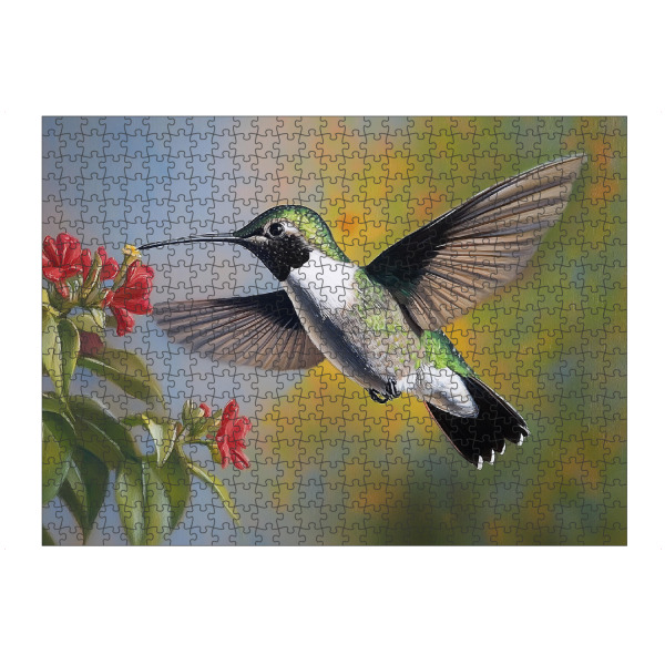 Puzzle Ravensburger "Kolibri Blütenzauber" artboxONE - Natur,Floral,Tiere