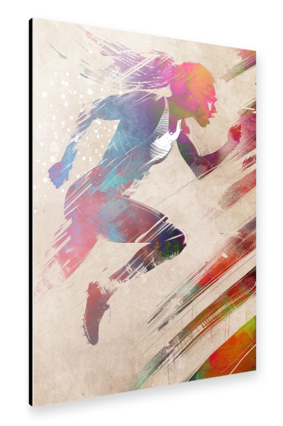 Alu-Dibond "Laufsportkunst I" 75x50 cm artboxONE