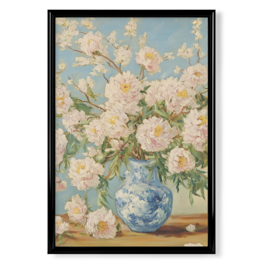 Rosa Pfingstrosen in Vase