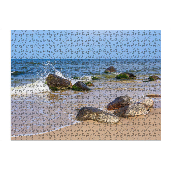 artboxONE Puzzle "Strand mit Steine in Bansin" artboxONE - Natur,Reise,Reise / Strand und Meer