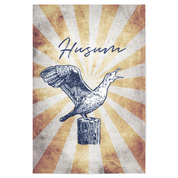 Poster "Husum vintage" artboxONE - Reise,Tiere,Reise / Strand und Meer,Reise / Länder