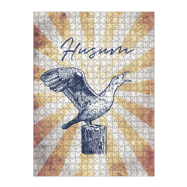 Puzzle Ravensburger "Husum vintage" artboxONE - Reise,Tiere,Reise / Strand und Meer,Reise / Länder