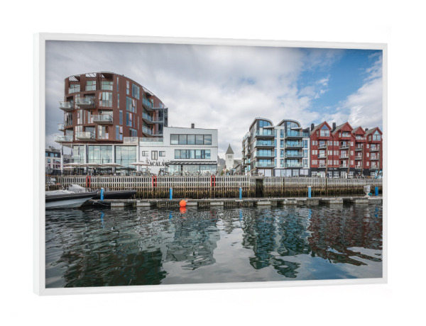 Poster mit weißem Rahmen "Svolvær Lofoten" artboxONE - Reise,Architektur - Svolvaer,Svolvär,Hafen,Norwegische küste,Norwegen,Skandinavien,Nordland