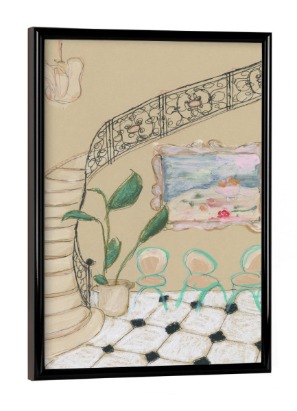 Poster mit schwarzem Rahmen "Museumstage" artboxONE - Reise,Architektur,Geometrie,Städte / Paris,Für Mama