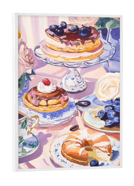 Poster mit weißem Rahmen "Bäckerei auf dem Tisch" artboxONE - Floral,Essen & Trinken,Abstrakt,Essen & Trinken / Obst & Gemüse