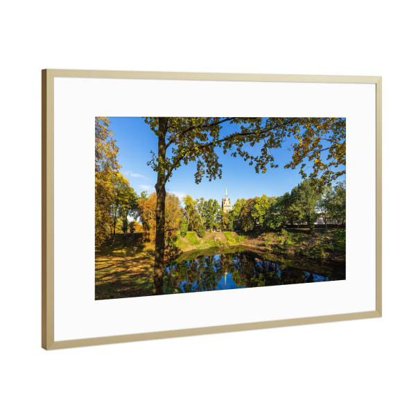 Poster mit Rahmen Gold "Kröpeliner Tor und Teufelskuhle" artboxONE - Städte,Natur,Reise,Architektur