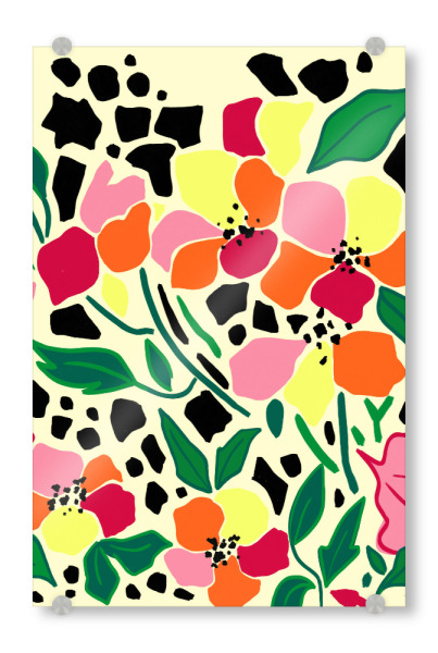 Acrylglasbild "Tropische Gartenpunkte" artboxONE - Floral