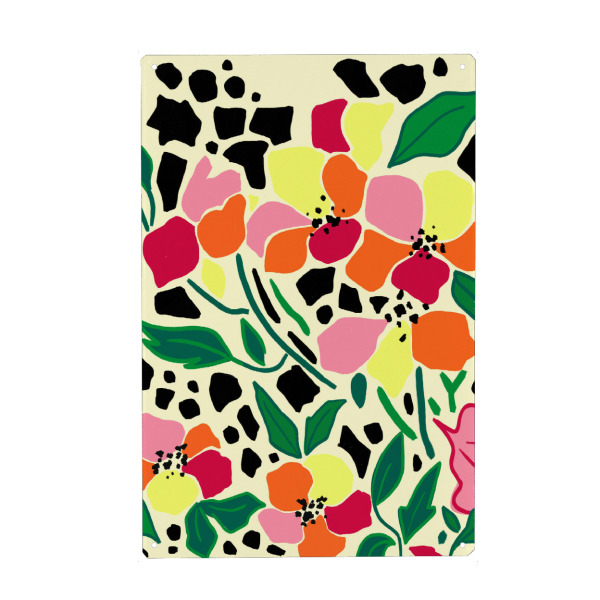 Metall Poster "Tropische Gartenpunkte" artboxONE - Floral