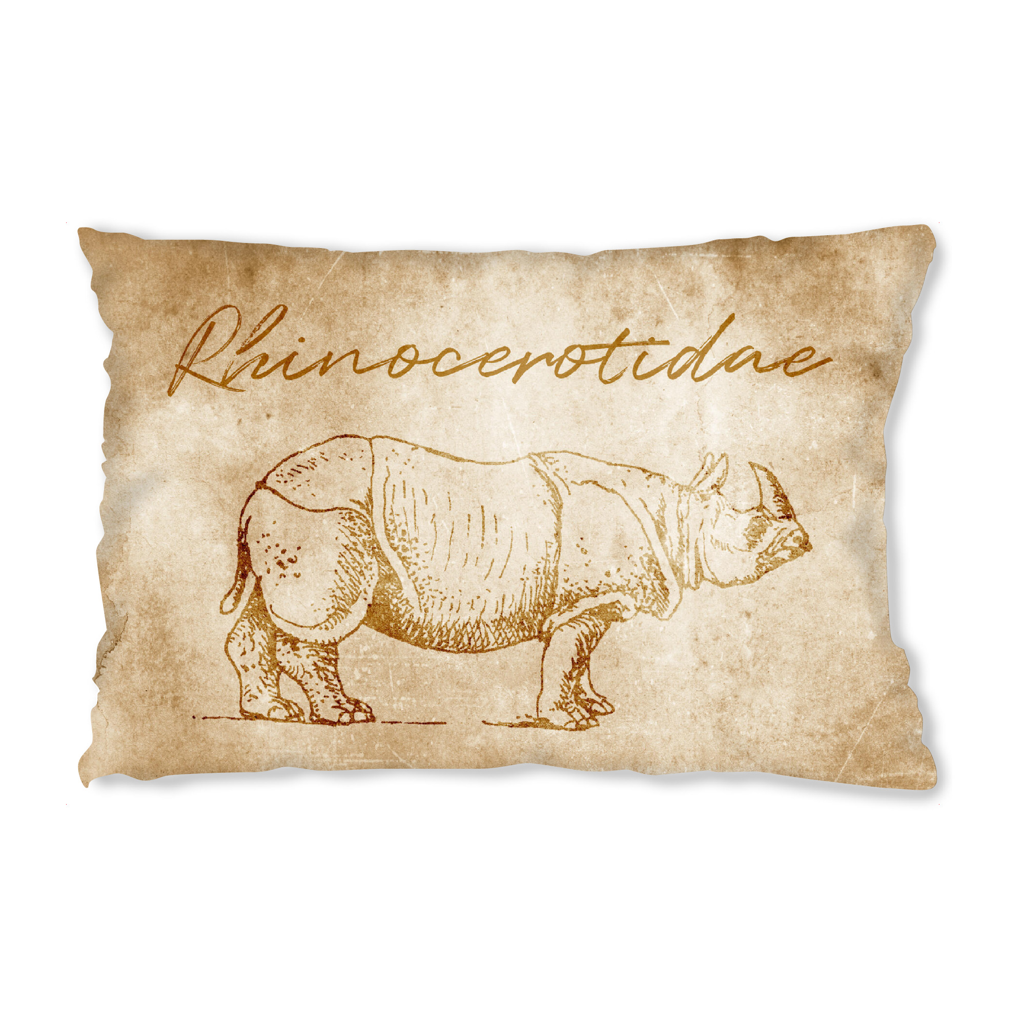Design-Kissen "Rhino vintage" artboxONE - Reise,Tiere,Reise / Afrika,Reise / Asien,Reise / Länder
